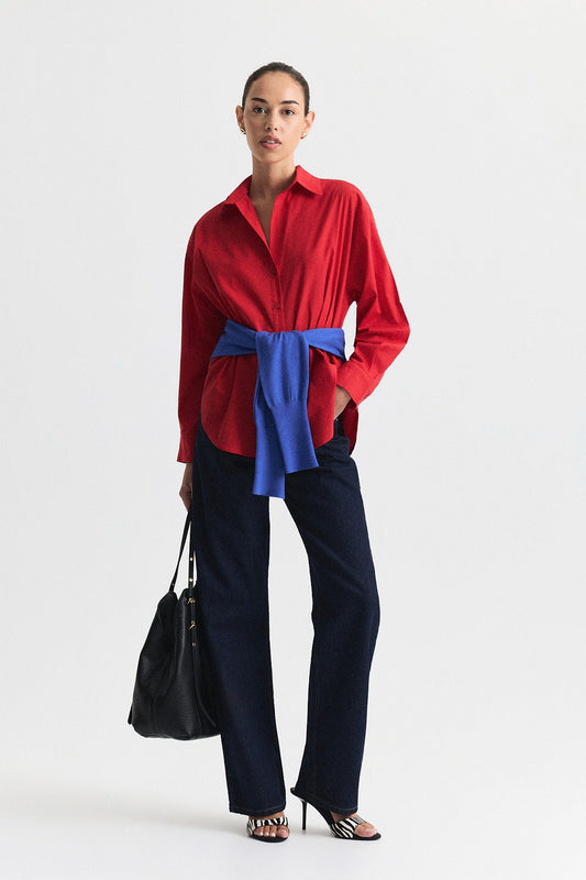 Yüksek Bel Straight Fit Jean