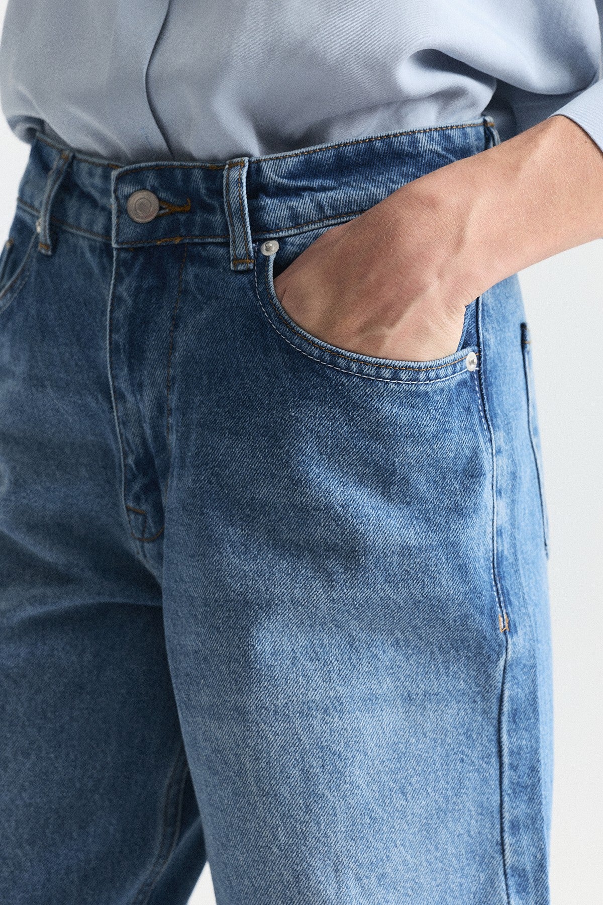 Yüksek Bel Geniş Paça Jean