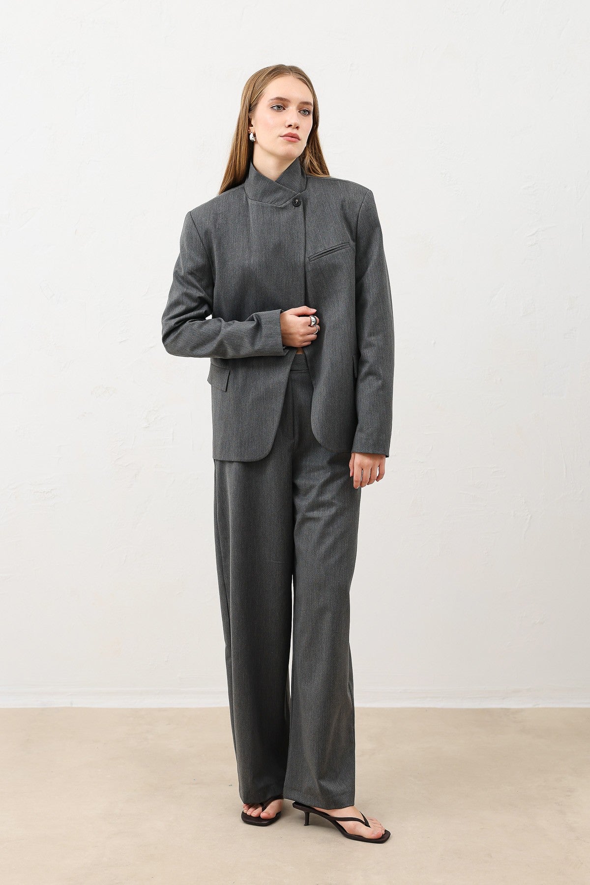 Antioch Dik Yaka Kadın Blazer Ceket