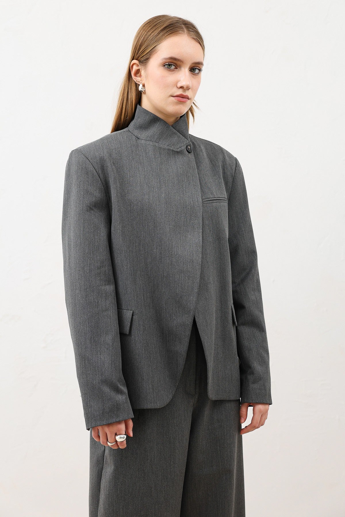 Antioch Dik Yaka Kadın Blazer Ceket