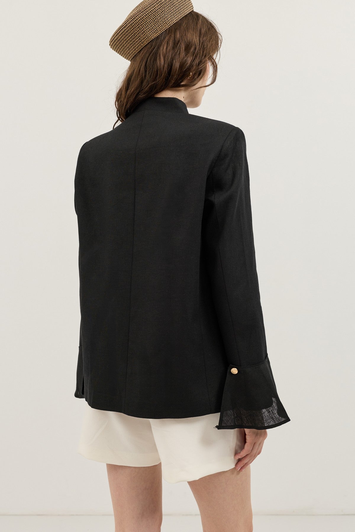 Keten Karışımlı Kadın Blazer Ceket