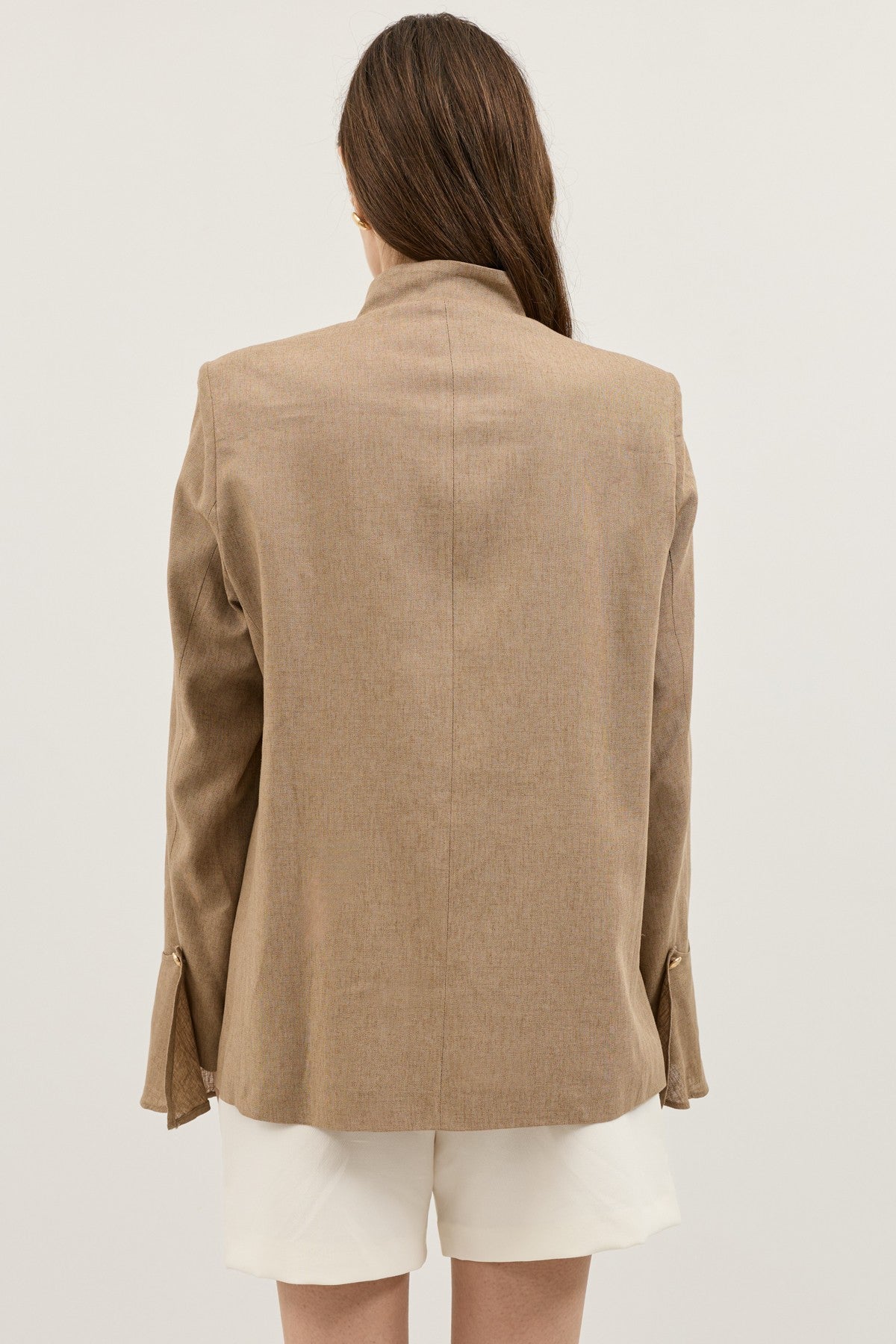 Keten Karışımlı Kadın Blazer Ceket