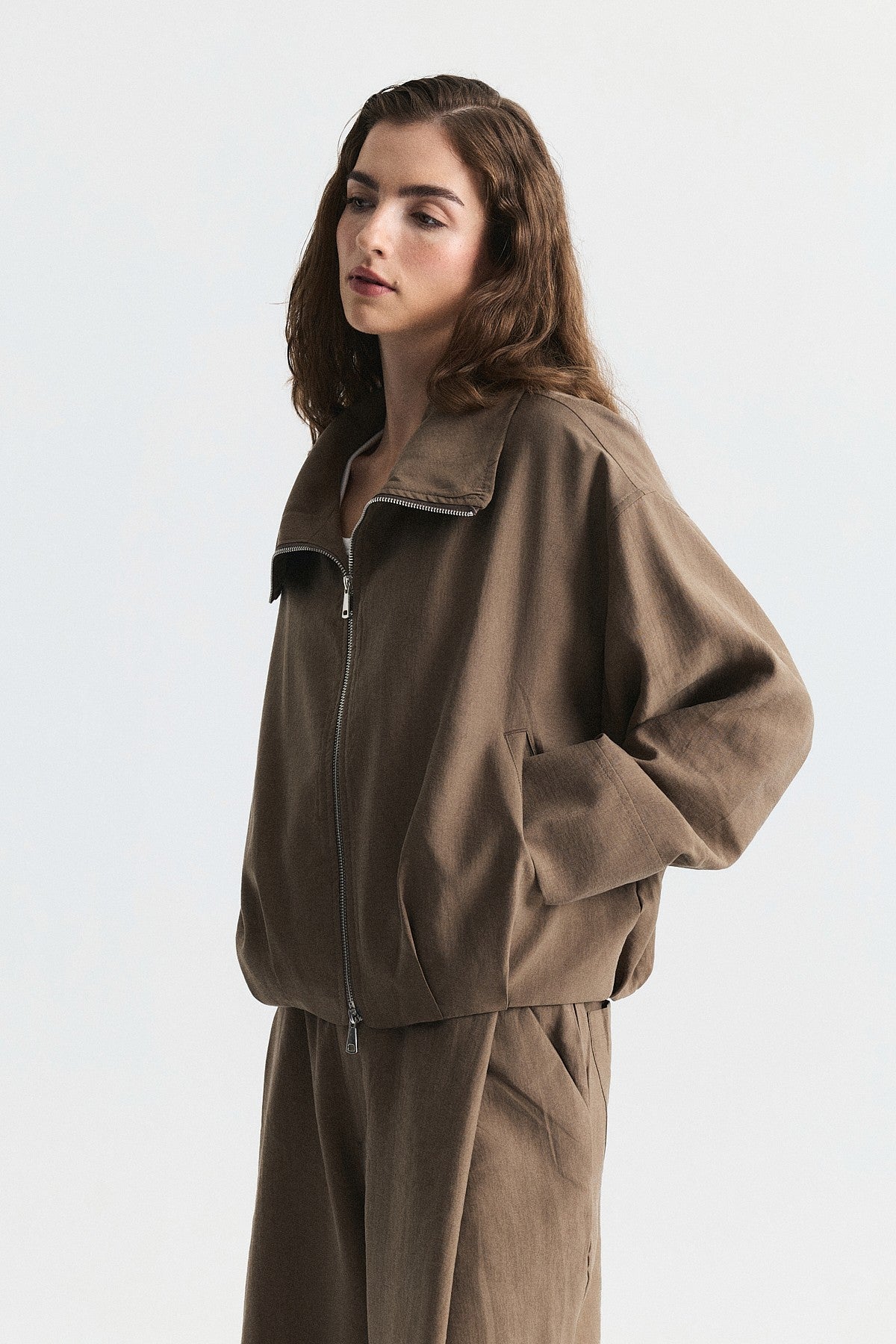 Dik Yaka Bomber Ceket