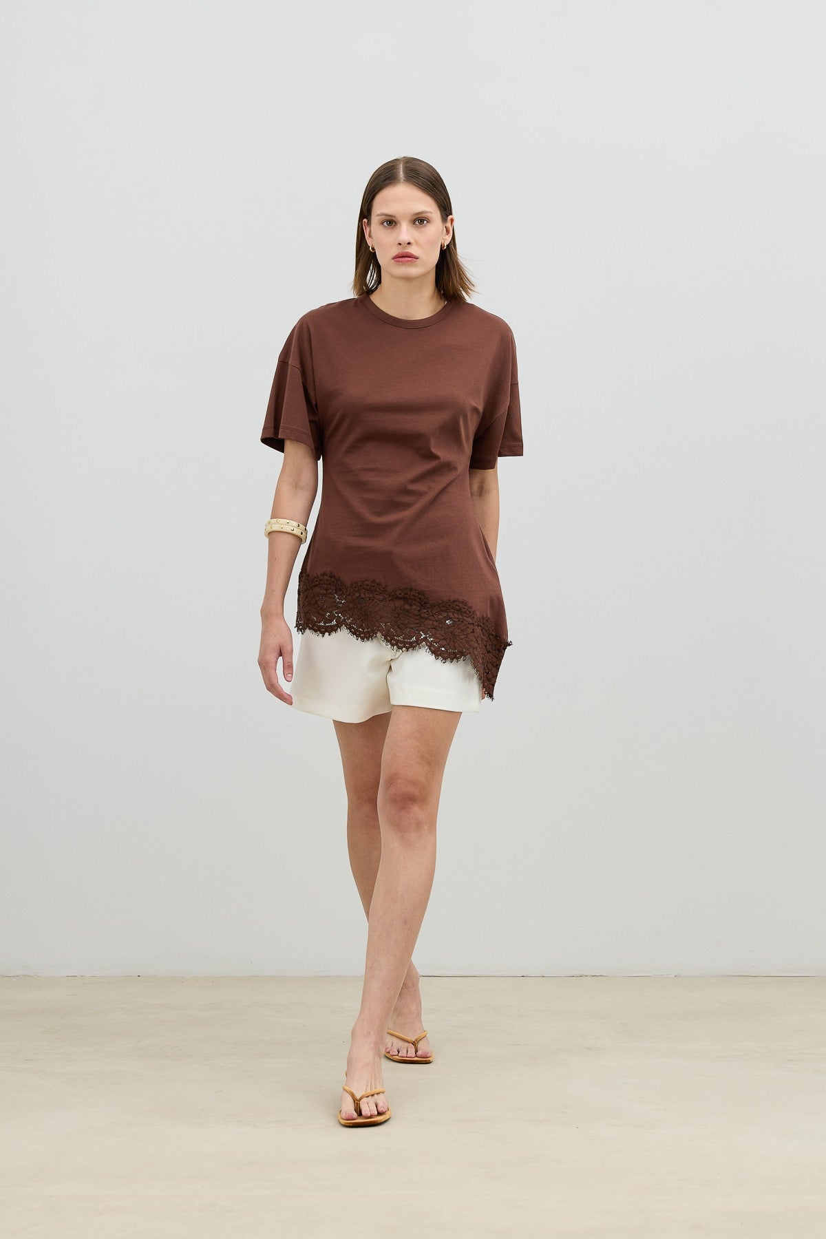 Antioch Dantelli Pamuklu Kadın T-Shirt