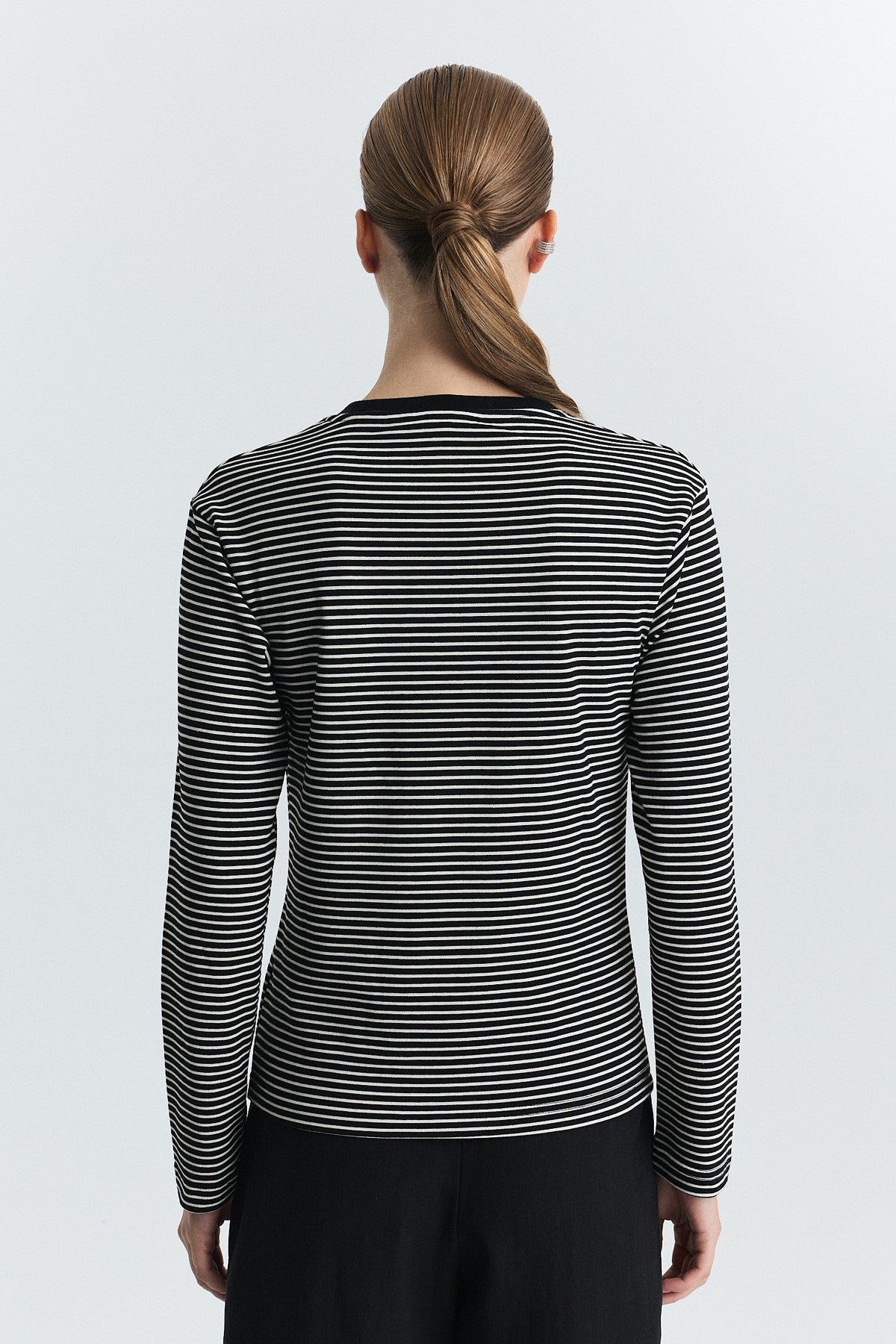 Çizgili Uzun Kollu T-Shirt
