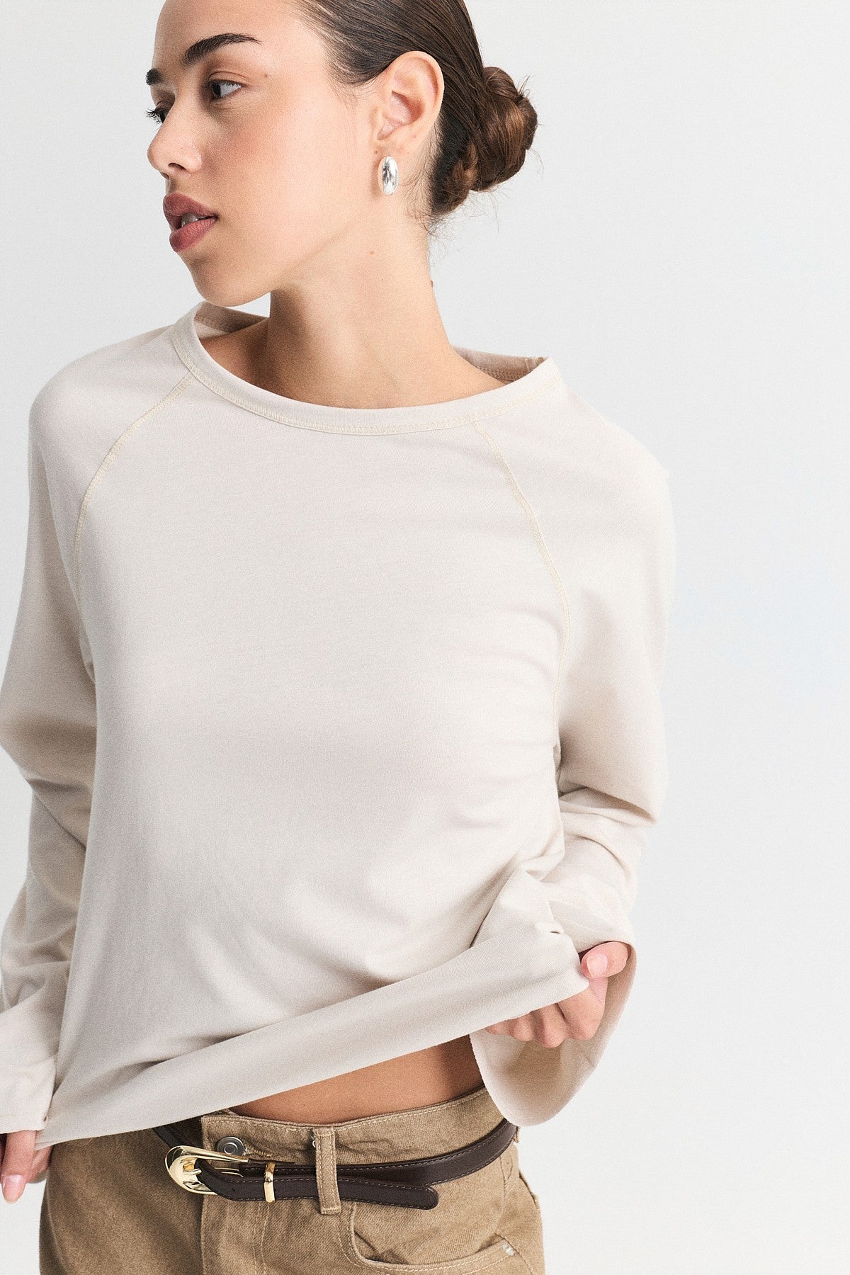 Uzun Kollu Basic T-Shirt