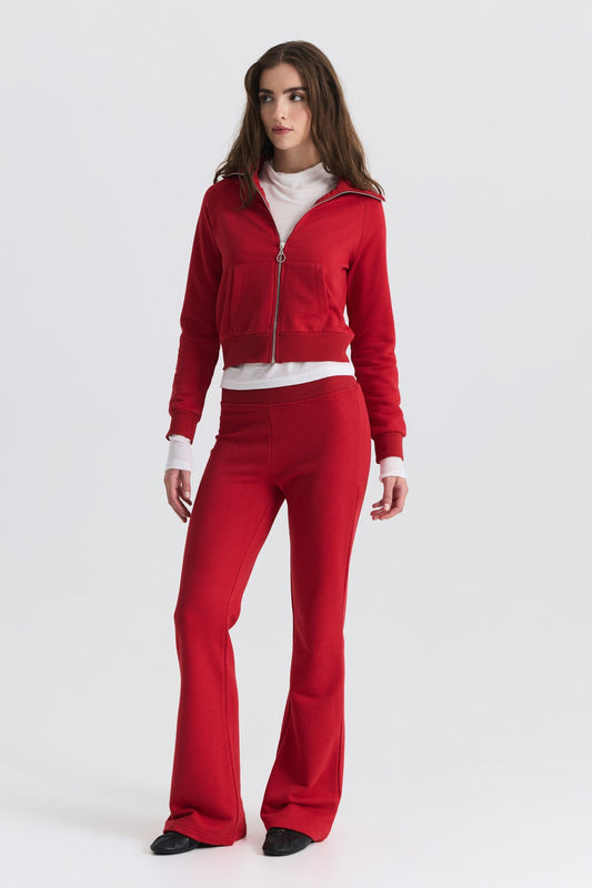 Fermuarlı Sweatshirt ve Çan Paça Eşofman Takım