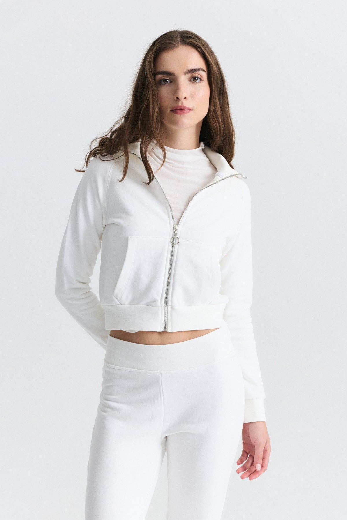 Fermuarlı Sweatshirt ve Çan Paça Eşofman Takım