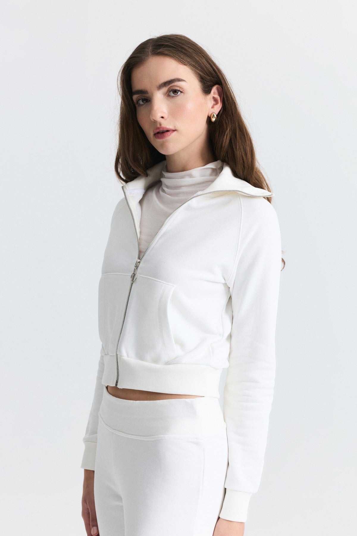 Fermuarlı Sweatshirt ve Çan Paça Eşofman Takım