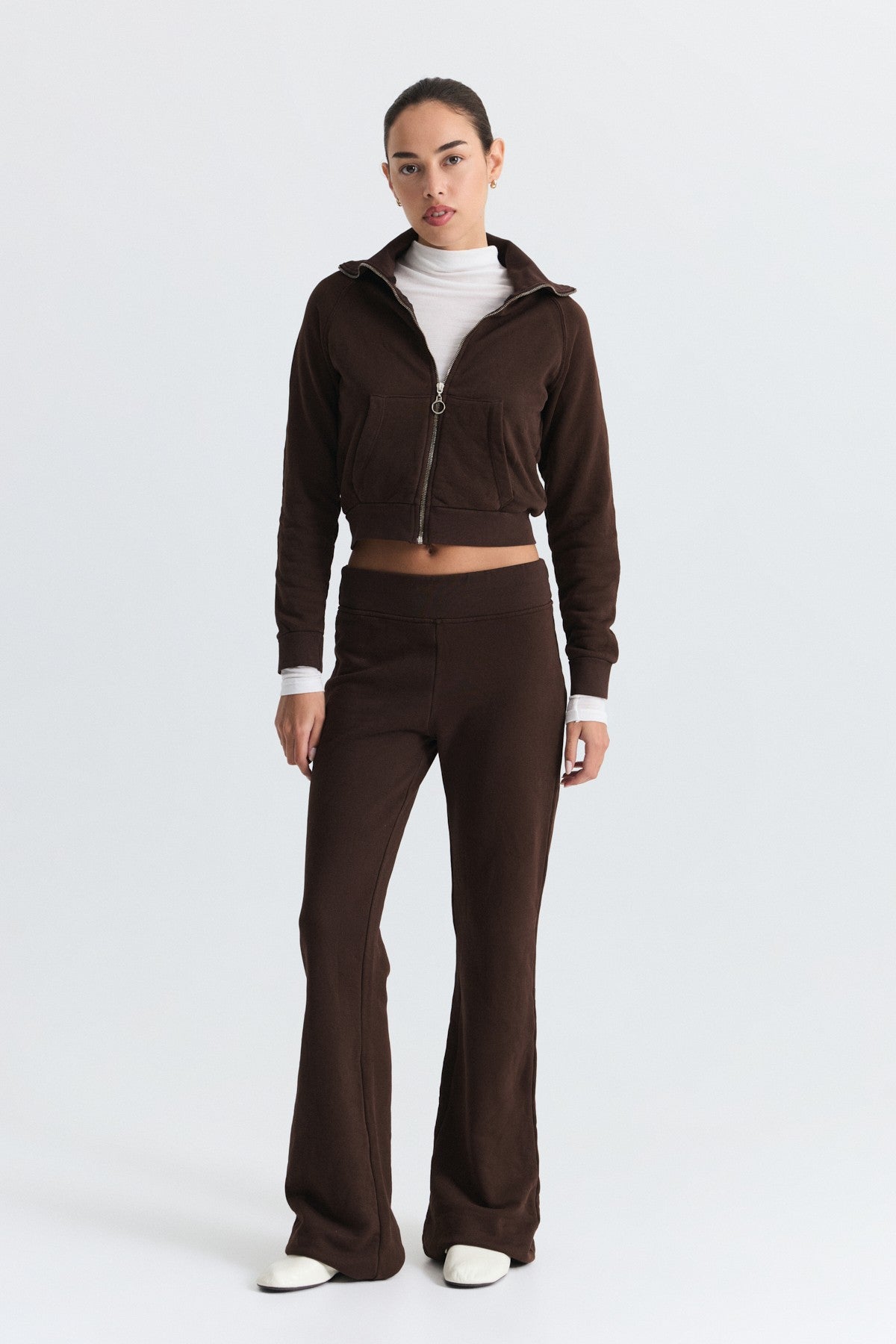 Fermuarlı Sweatshirt ve Çan Paça Eşofman Takım