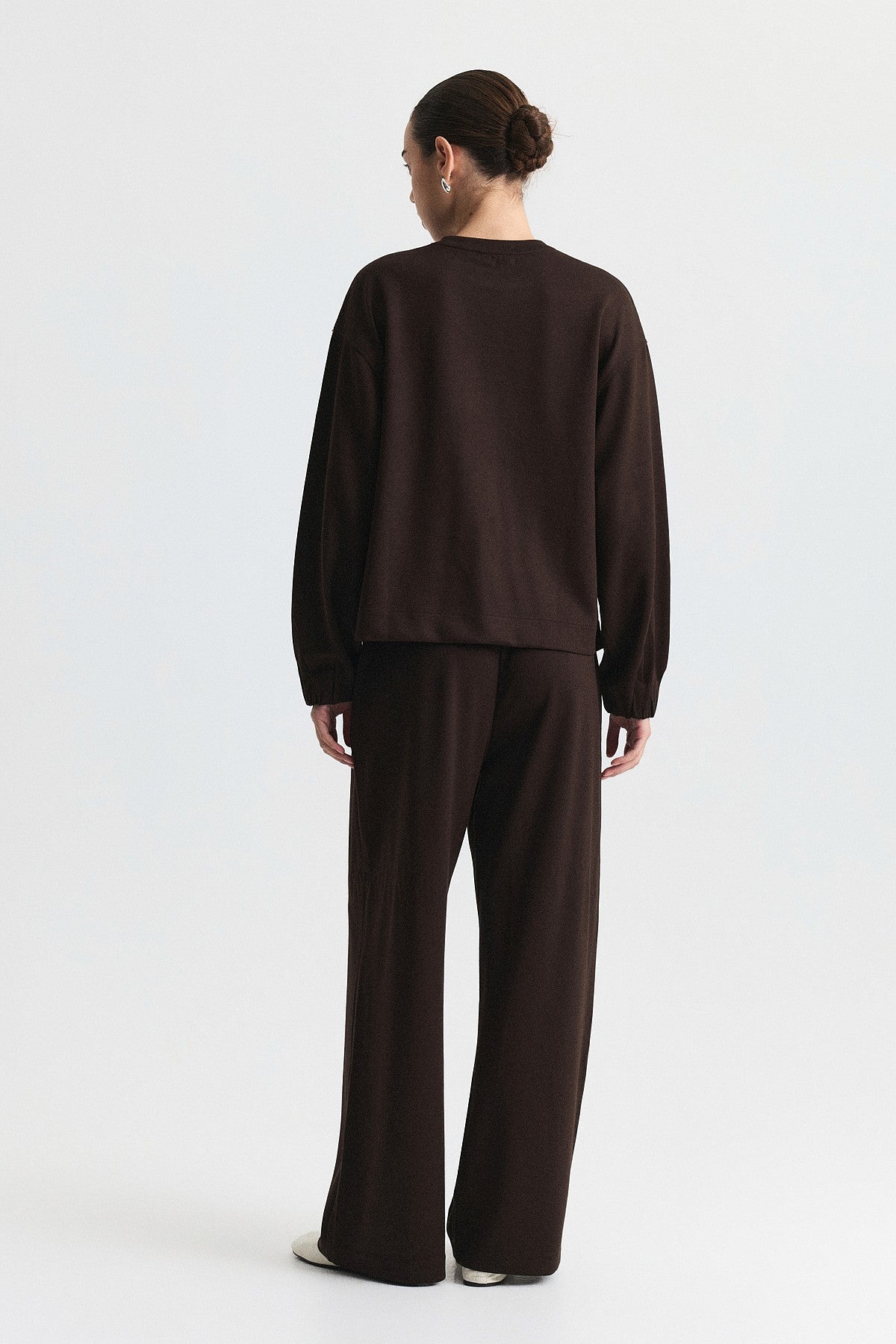 Bisiklet Yaka Sweatshirt ve Jogger Pantolon Takım