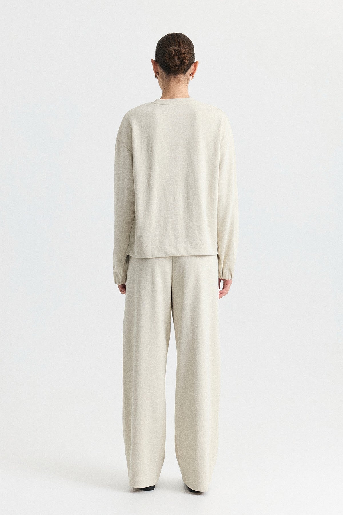 Bisiklet Yaka Sweatshirt ve Jogger Pantolon Takım