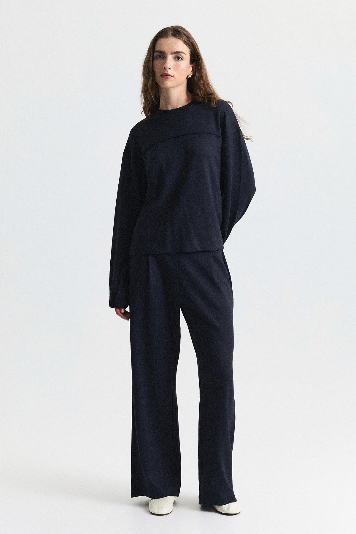 Bisiklet Yaka Sweatshirt ve Jogger Pantolon Takım